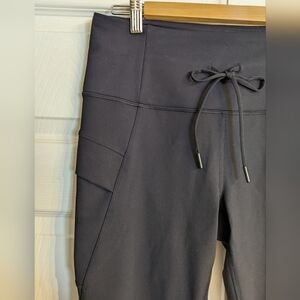 New Black Spyder Drawstring Leggings